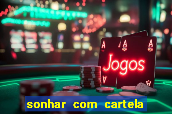 sonhar com cartela de bingo